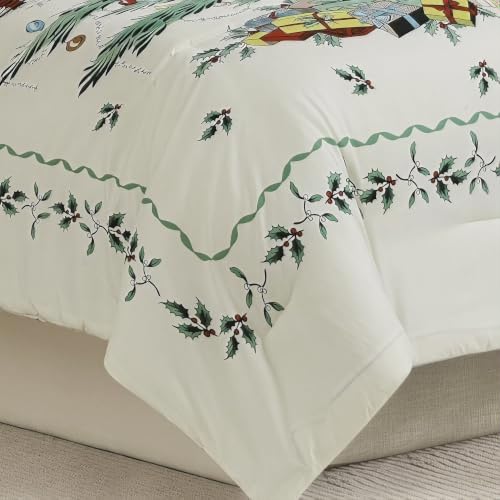 Spode Queen Christmas Comforter Set - 3-Piece Holiday Bedding with Shams