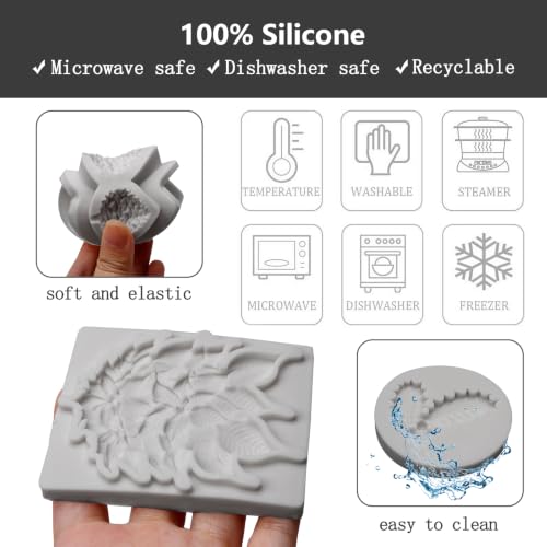 Christmas Silicone Mold Set for Cake Decorating Holiday Baking