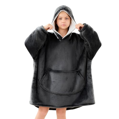 Moinlizy Blanket Hoodie for Kids Oversized Hooded