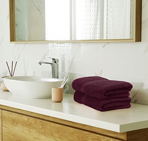 Burgundy 8-Piece Plush Cotton Towel Set - Bath, Hand & Washcloths | Utopia Towels