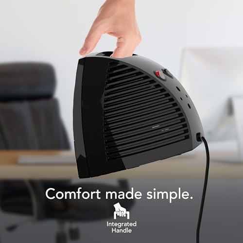 Vornado VH202 Personal Space Heater - Compact 2-Heat Settings, Safe & Quiet Black