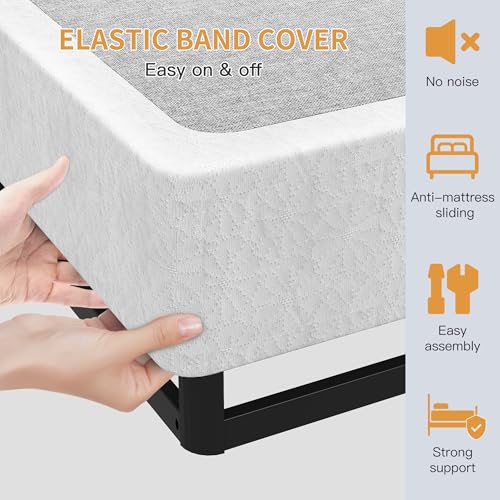 OSASET 7 Inch Queen Box Spring Heavy Duty Metal Mattress Foundation Noise-Free