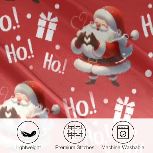 Christmas Satin Pillowcase for Hair and Skin Christmas Santa Claus Soft Silk Pillow Case with Envelope Closure Cooling Pillow Cases Slip Queen Size Pillow Cover for Kids Boys Girls 20x30 Decorate