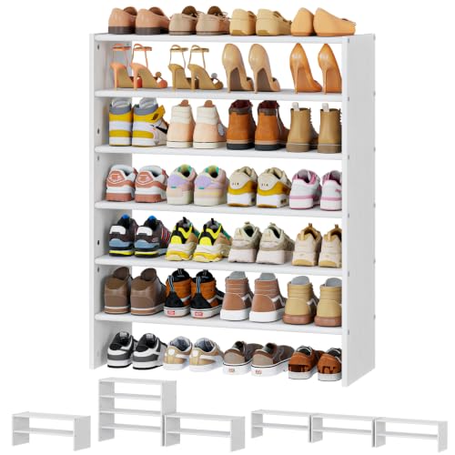 Stackable Shoe Rack Organizer 3-Tier Space Saver for Closet Entryway