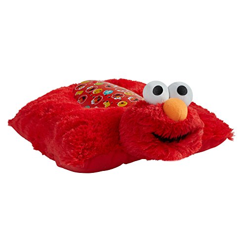 Elmo Pillow Pet with Night Light - 11-Inch Plush Toy & Starry Ceiling Projector