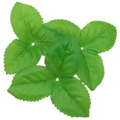 100 PCS Artificial Leaves Rose Flower Leaf Green Artificial Rose Leaves for Christmas Party Decorations Bouquet Garlands Wedding Decorations (3.74 Inches * 3.74 Inches)