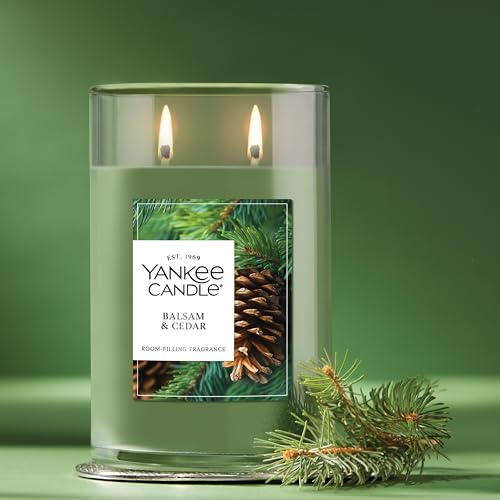 Large 20oz Balsam & Cedar Scented Candle - Forest Fragrance with Dual Wicks