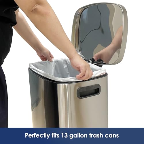 13 Gallon Tall Kitchen Trash Bags - Unscented, Leakproof, 200 Count