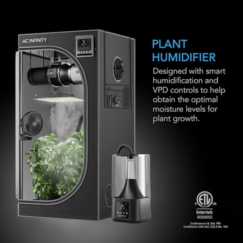 AC Infinity Cloudforge T3 Plant Humidifier 4.5L with VPD & Humidity Controls