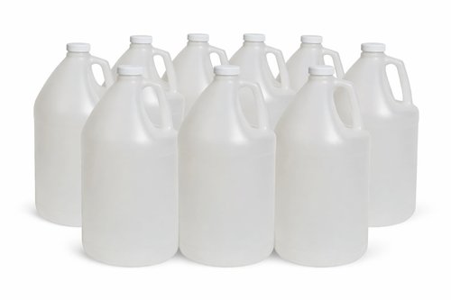 FastRack 1 Gallon Water Jug (9-Pack) | Round Reusable Plastic Jugs with Lids | BPA-Free HDPE Water Container for Liquid Storage, Brewing, Camping & Emergency Prep