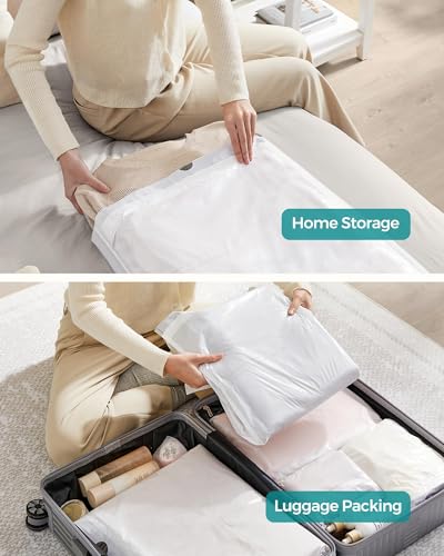 SONGMICS 8-Gallon Trash Bags Pack of 180, Heavy-Duty Leakproof Garbage Liners, 4 Rolls (30L, Bagged, 45 Count per Roll)
