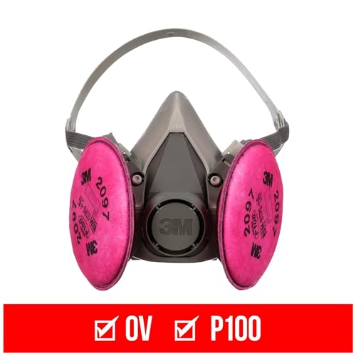 3M P100 Respirator Mask for Mold Lead Paint Removal - Medium, Pack of 1
