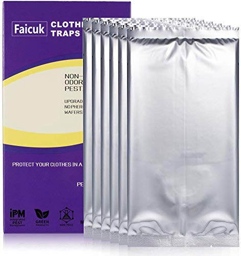 12-Pack Clothes Moth Traps with Pheromone Attractant for Closet & Carpet Control