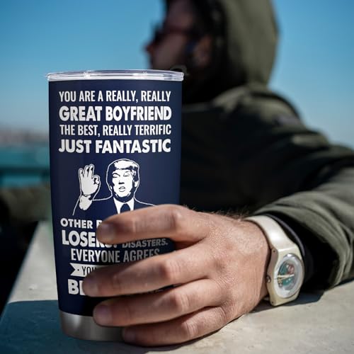Aurahouse 20oz Boyfriend Tumbler – Funny Gift Cup Mens Birthday