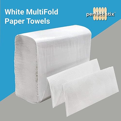 Perfect Stix White MultiFold Paper Towels - Pack of 4000 Count - Eco-Friendly Recycled Fiber - Variation: 4000ct-White