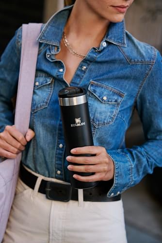 STANLEY Transit FlipTop Mug | Leakproof Coffee Travel Cup | Vacuum Insulated Stainless Steel | Stays Hot or Cold for Hours | BPA-Free | 20 oz | Black 2.0