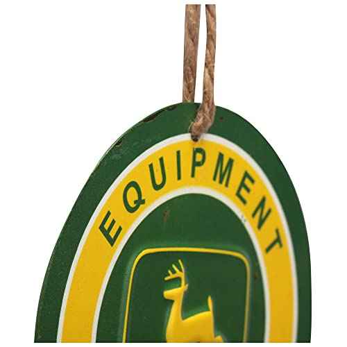John Deere Mini Embossed Metal Sign or Christmas Ornament for Home Decorating - Great Gift Idea