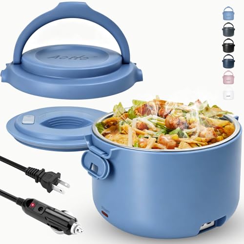 Aotto Blue 32oz Electric Lunch Box Food Warmer Portable 3-in-1 Car & Office Heater