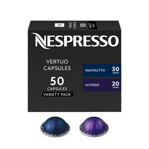 Nespresso Vertuo Espresso Variety Pack Pods - 50 Count, Pack of 1