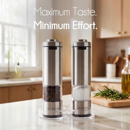 Latent Epicure Electric Salt and Pepper Grinder Set, USB-C