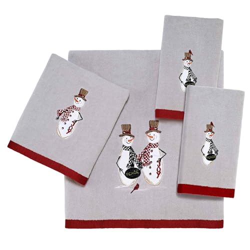 Avanti Country Friends 2-Pack Christmas Cotton Bath Towels, 27x50 Inches