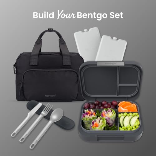 Bentgo Modern Adult Bento Lunch Box Dark Gray with 3-4 Compartments
