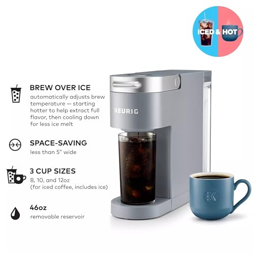 Keurig K-Iced Plus Single-Serve Iced Coffee Maker, Fits Travel Mug, Removable Water Reservoir