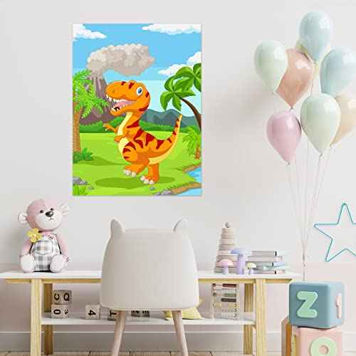 NEBURORA Pin The Tail on The Dinosaur Party Game with 30 Tails for Birthday Christmas Party Supplies, Boys Girls Decorations, Home Wall Decor