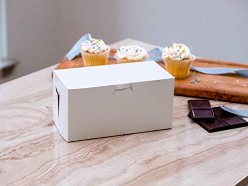 SCT White One-Piece Non-Window Bakery Boxes 12x12x5 Paperboard - 100 Pack