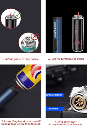 MEIRUBY Blue Lightsaber Torch Lighter - Windproof Flame Safety Gift for Men Dad