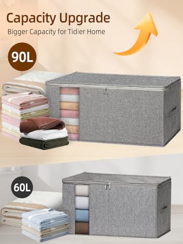 90L Rigid-Structured King Size Comforter Storage Bag - Gray, 2 Pack - Variation of THIS listing