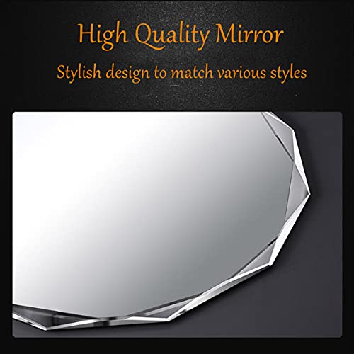 Frameless Beveled Bathroom Wall Mirror 24 x 36 Inch - Horizontal & Vertical Mount