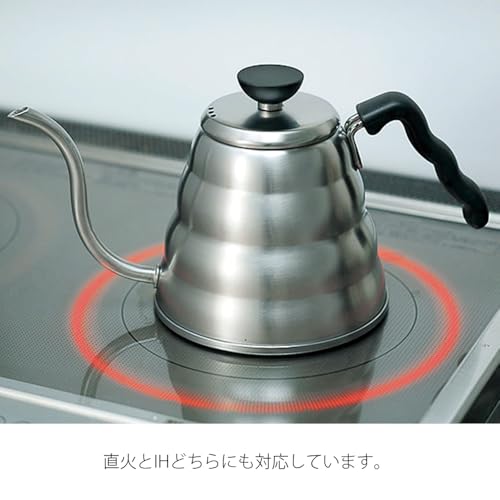 Hario V60 Buono 1.2L Stainless Steel Drip Kettle for Pour Over Coffee - Silver