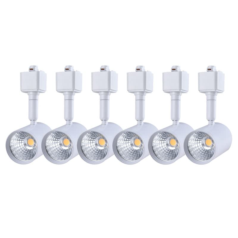 mirrea 6 Pack H Type White LED Track Lighting Heads 6.5W 3000K Warm