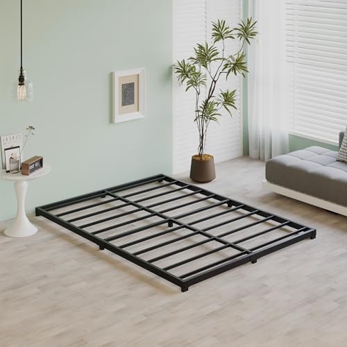 Full Size Low Profile Bed Frame - 3 Inch Metal Platform, No Box Spring Needed