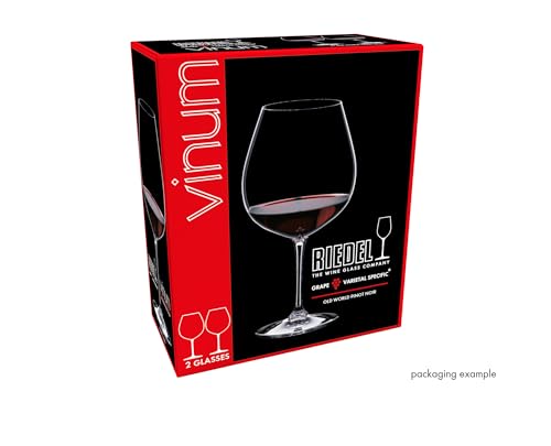 Riedel Vinum Pinot Noir Burgundy Red Wine Glasses Set of 2 - Dishwasher Safe