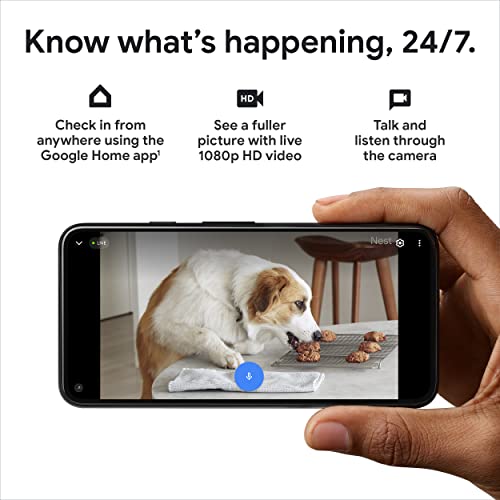 Google Nest Security Cam 1080p Wired Snow - 2nd Generation Indoor Camera