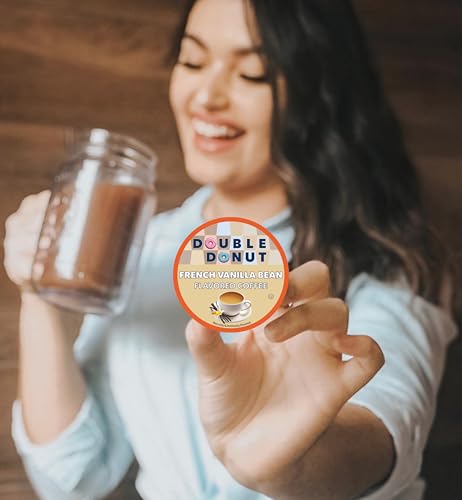 Double Donut French Vanilla Bean Coffee Pods | Medium Roast, 80 Count