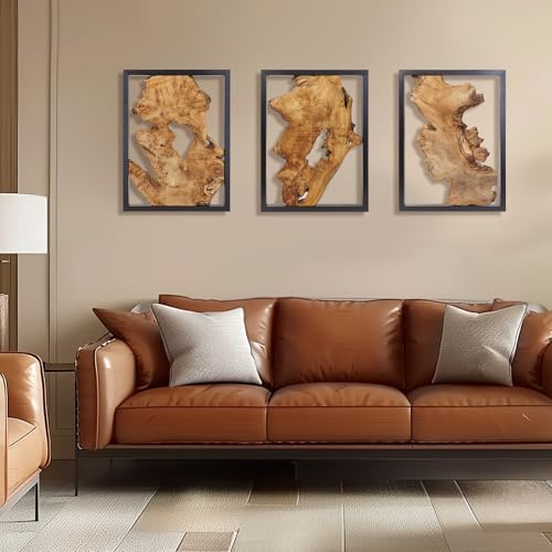 Irregular Natural Wood Wall Decor - Handcrafted Rustic Home Art - NAHARO