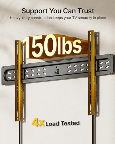 monTEK Ultra Slim Fixed TV Wall Mount for 43–95 Inch TVs Supports 150 lbs - Variation of THIS listing