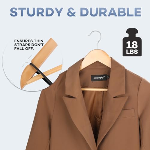 Heavy Duty Wooden Hangers 80 Pack - Coat & Jacket Clothes Organizers - Variation of THIS listing