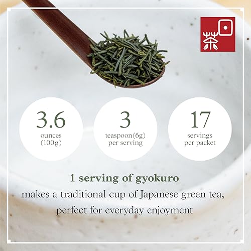 Organic Gyokuro Green Tea - Shade Grown Japanese Loose Leaf Tea 100g