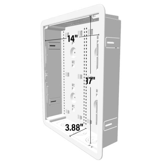 On-Q 17 Inch Dual-Purpose In-Wall Media & Cable Management Box ENP1700NA