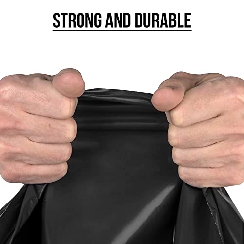 Ultrasac 45-55 Gallon Black Trash Bags with Drawstrings - 100 Pack, Fits Rubbermaid Brute Cans