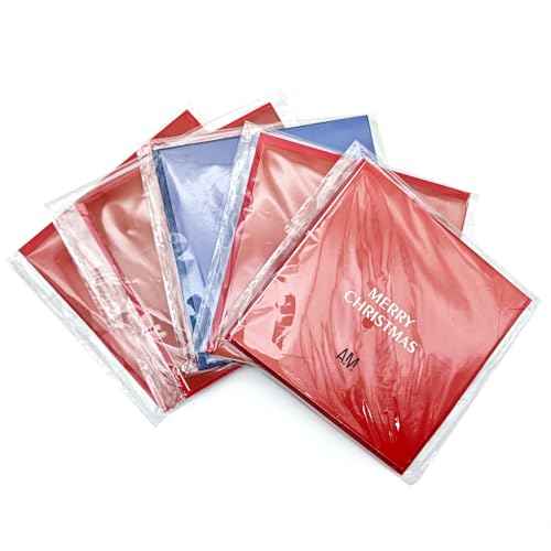 AIMI Christmas Greeting Cards 5 Pack Christmas Gift Cards with Envelopes 3D Pop Up Xmas Gift Card Bright Cheerful Prints Merry Christmas Holiday Cards