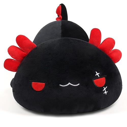 Cute Black Axolotl Plush Pillow Toy - Soft Stuffed Animal, Kawaii Plushie, 30CM/11.8Inch