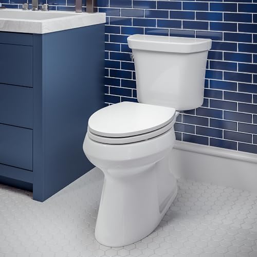 Elongated Modern Toilet Seat - White, Slow Close, Easy to Clean, Single Hinge