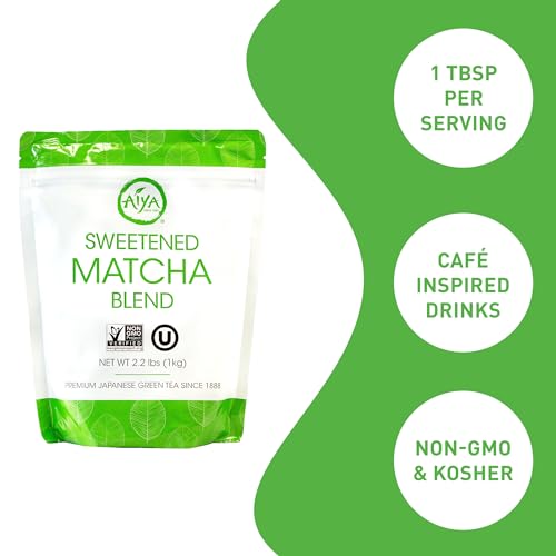 Sweetened Matcha Blend Powder - 1kg Bag for Lattes & Smoothies