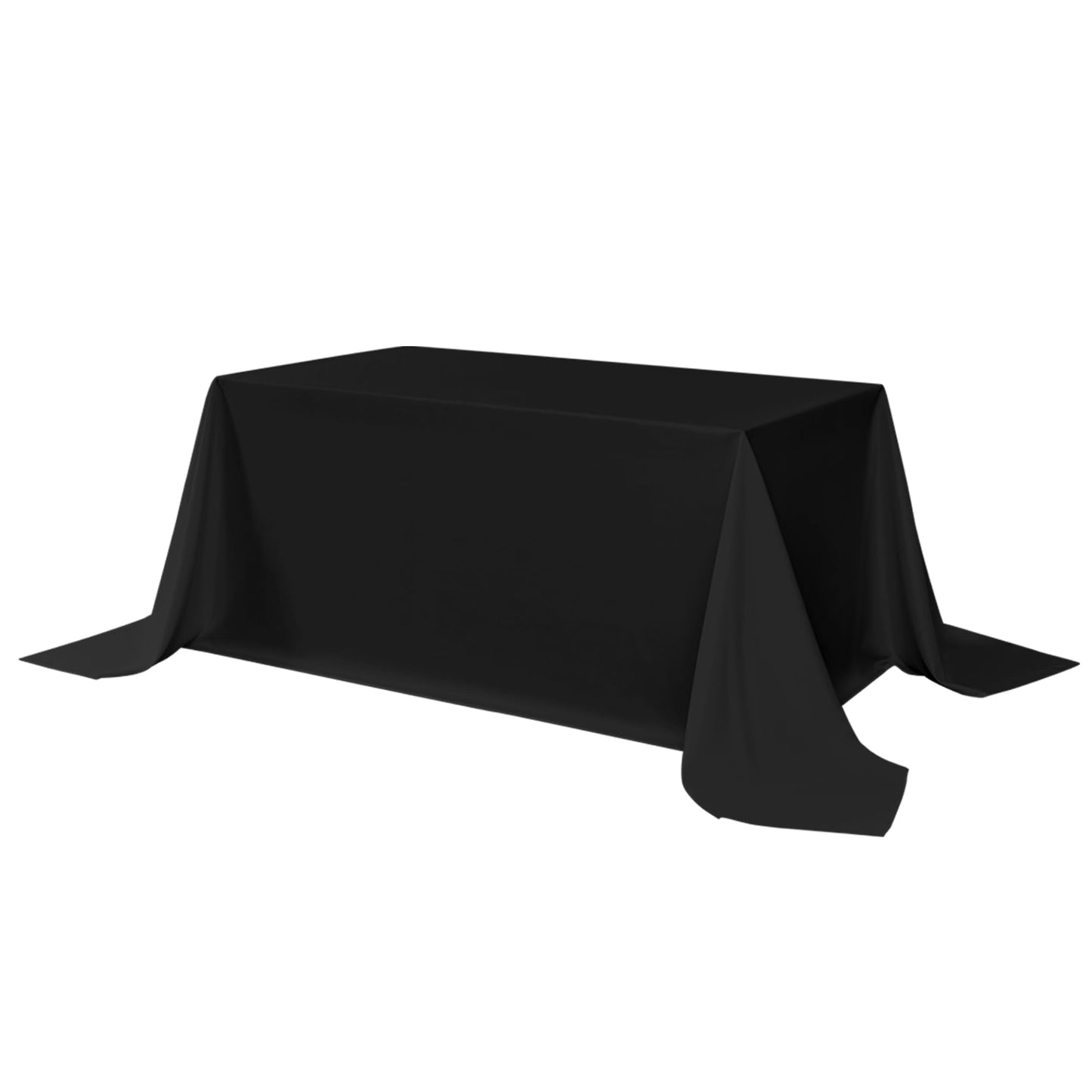sancua Rectangle Tablecloth - 90 x 156 Inch - Water Resistant Spill Proof Washable Polyester Table Cloth, Decorative Fabric Table Cover for Dining Tables, Buffet Parties and Camping, Black