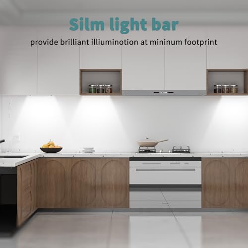 Under Cabinet Lighting 3 Pack 12 Inch Linkable - 4500K Daylight White, Dimmable, Manual Switch